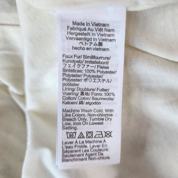 NWT J. Crew Factory Sherpa Fleece Ivory Speckle Zipper Jacket Womens Large - Picture 10 of 11